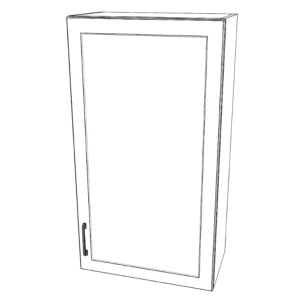 23" Wide x 42" High Wall Cabinet - Painted Doors