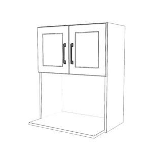 24" Wide x 30" High Microwave Cabinet - Painted Doors