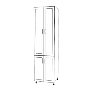 24" Wide Tall Pantry Cabinet - Painted Doors