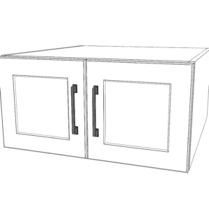 24" Wide x 12" High x 24" Deep Fridge Cabinet - Painted Doors