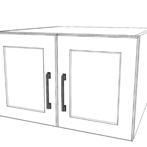 24" Wide x 15" High x 24" Deep Fridge Cabinet - Painted Doors