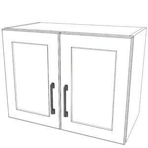24" Wide x 18" High Fridge Cabinet - Painted Doors