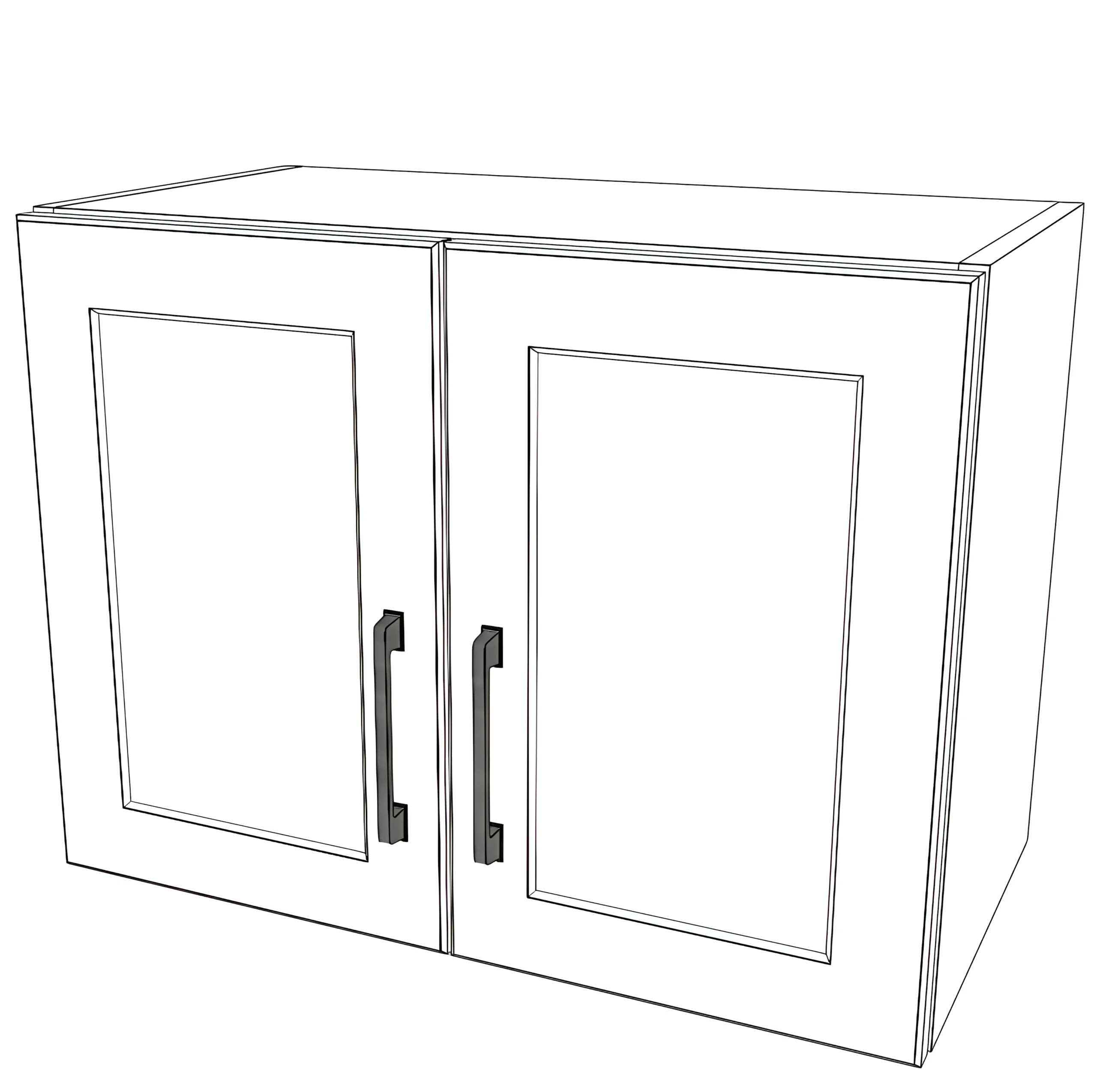 24" Wide x 18" High Fridge Cabinet - Painted Doors