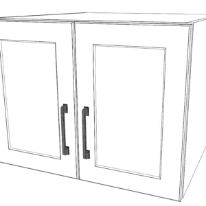 24" Wide x 18" High x 24" Deep Fridge Cabinet - Painted Doors
