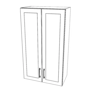 24" Wide x 42" High Wall Cabinet - Painted Doors