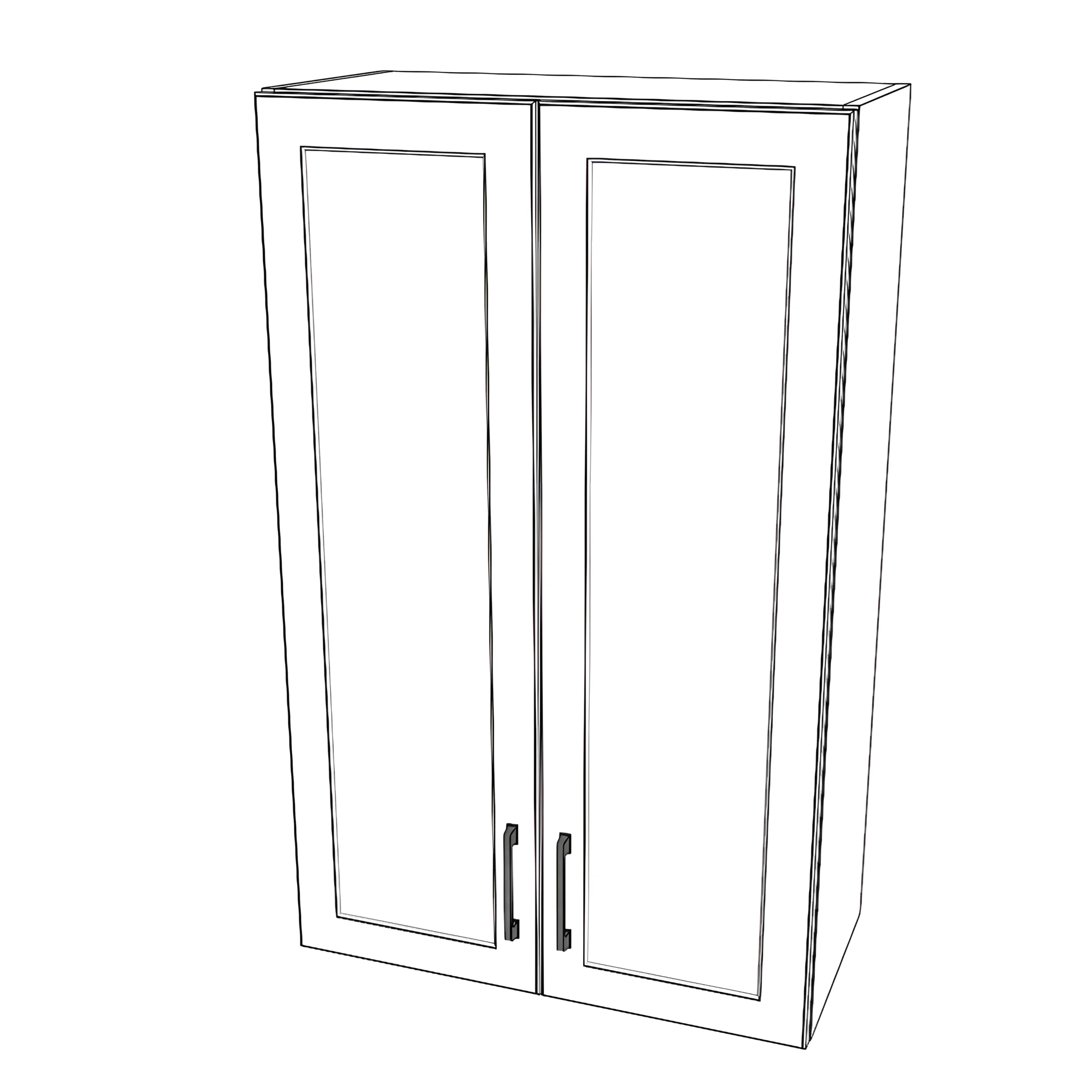 26" Wide x 42" High Wall Cabinet - Thermofoil Doors