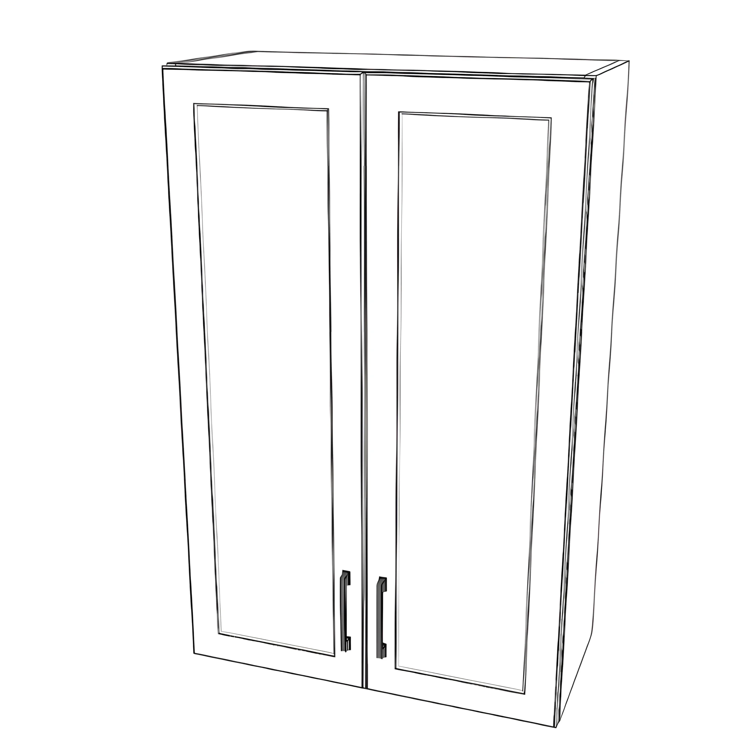 27" Wide x 42" High Wall Cabinet - Painted Doors