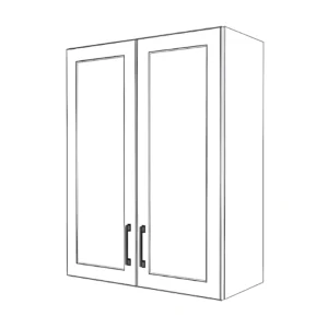 28" Wide x 36" High Wall Cabinet - Painted Doors