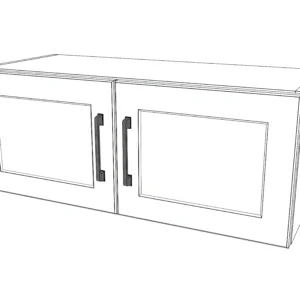 30" Wide x 12" High Fridge Cabinet - Painted Doors