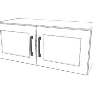 30" Wide x 12" High Stove Cabinet - Painted Doors