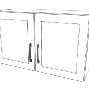 30" Wide x 18" High Stove Cabinet - Painted Doors