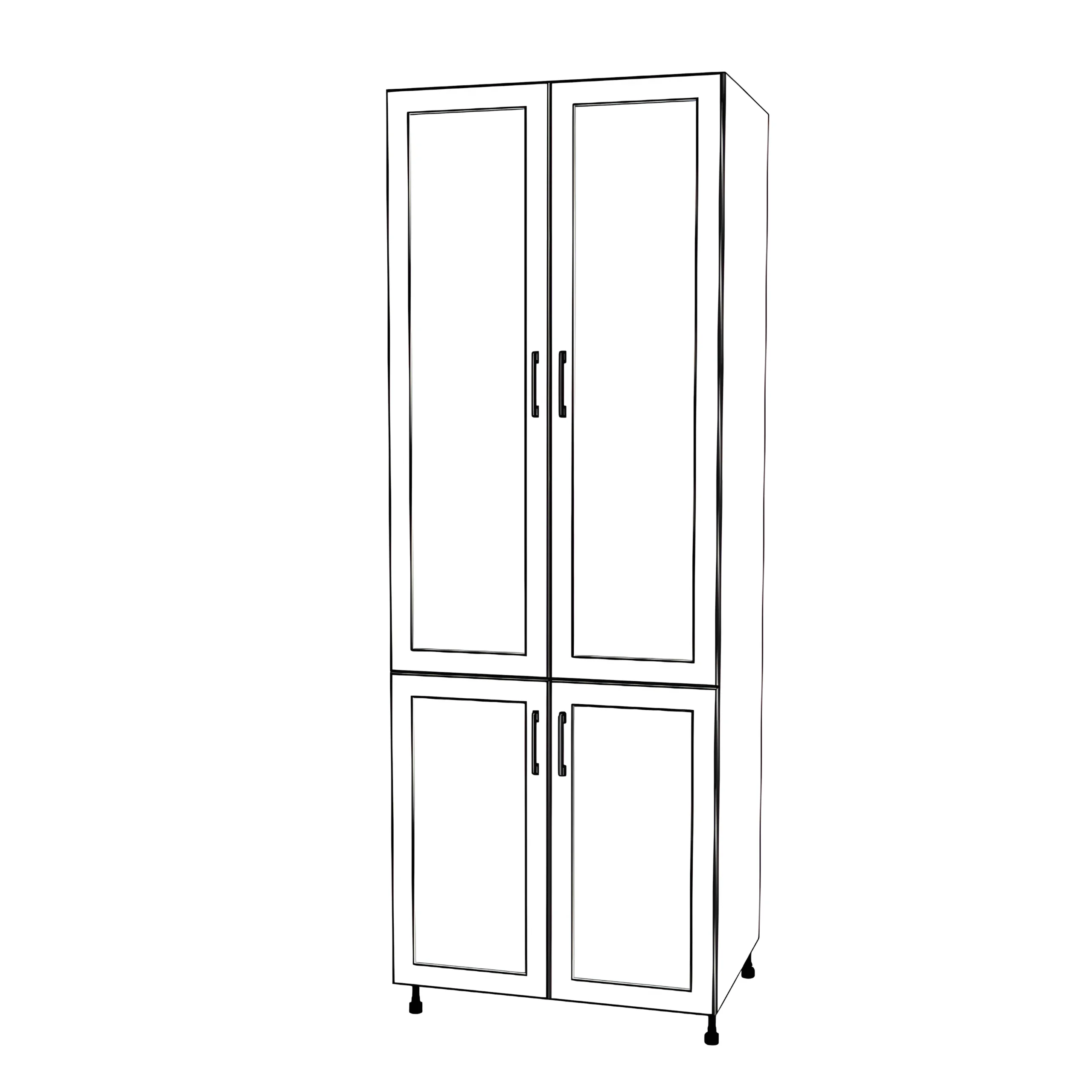 32" Wide Tall Pantry Cabinet - Painted Doors
