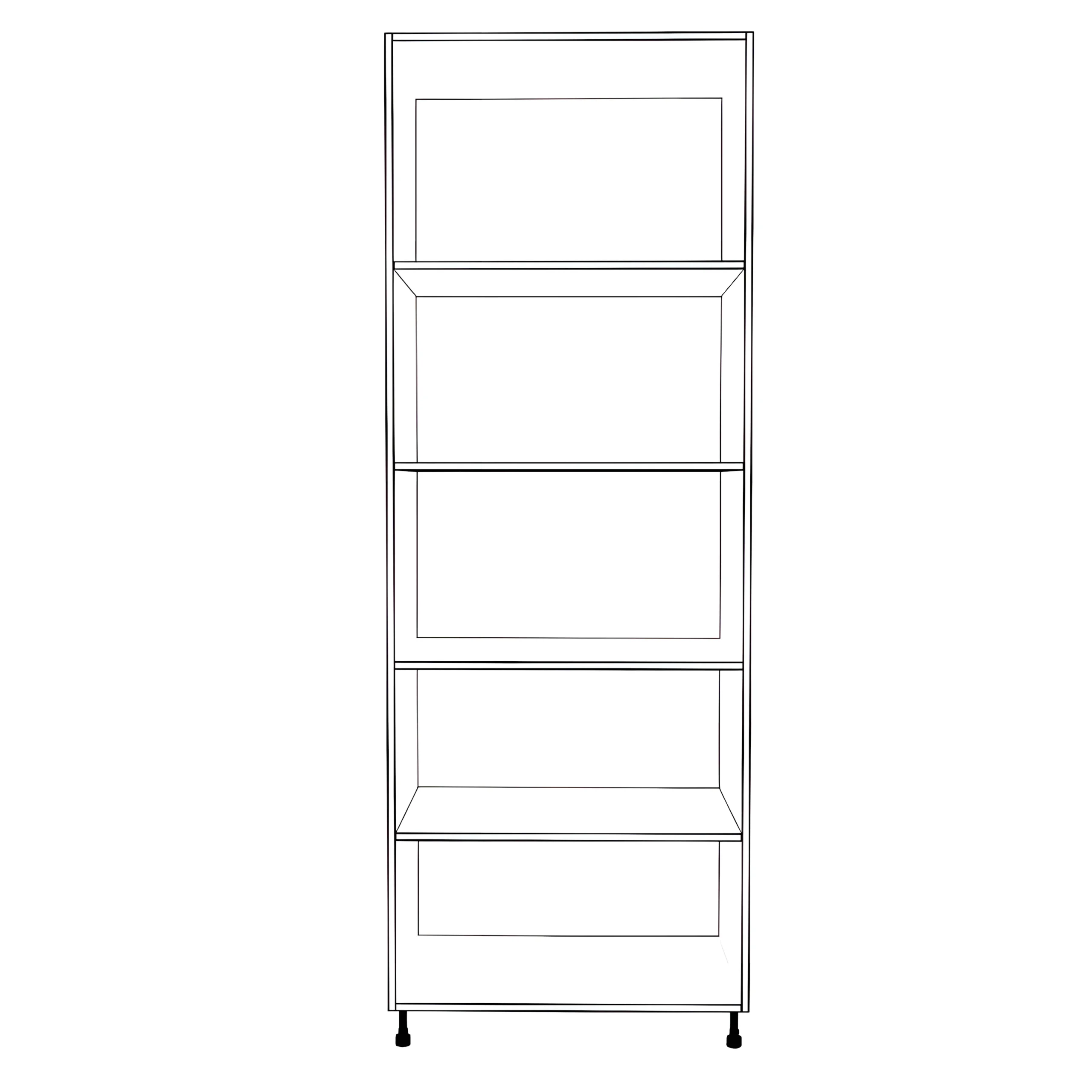 32" Wide Tall Pantry Cabinet - Painted Doors - Image 2