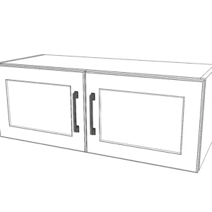 32" Wide x 12" High Fridge Cabinet - Painted Doors