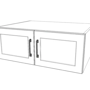 32" Wide x 12" High x 24" Deep Fridge Cabinet - Painted Doors