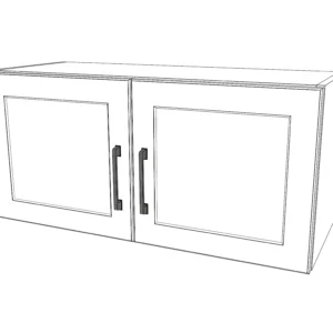 32" Wide x 15" High Fridge Cabinet - Painted Doors