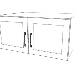 32" Wide x 15" High x 24" Deep Fridge Cabinet - Painted Doors