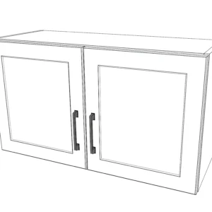 32" Wide x 18" High Fridge Cabinet - Painted Doors
