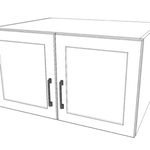 32" Wide x 18" High x 24" Deep Fridge Cabinet - Painted Doors