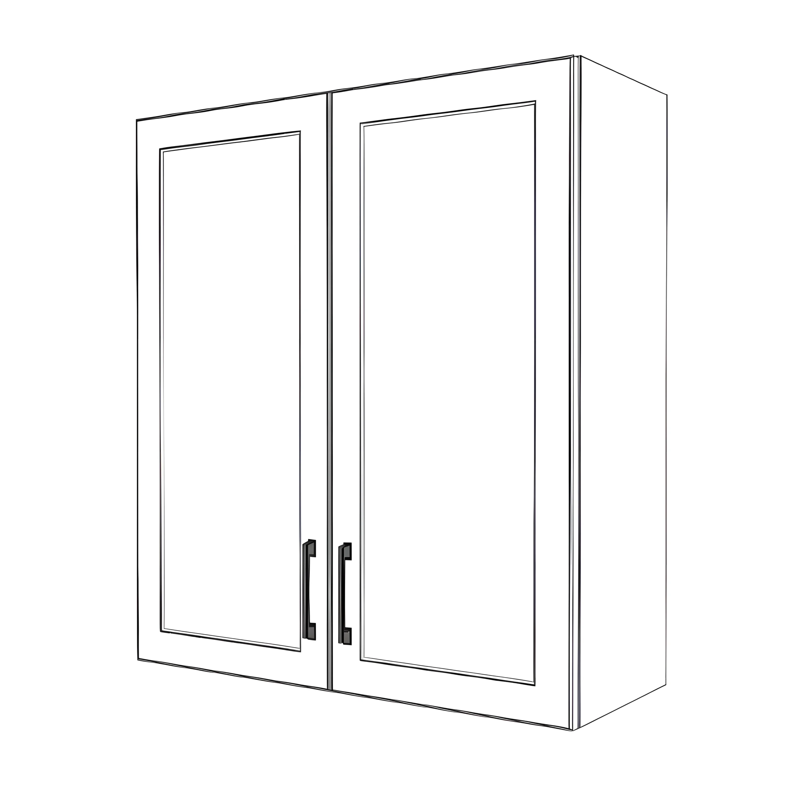 32" Wide x 36" High Wall Cabinet - Painted Doors