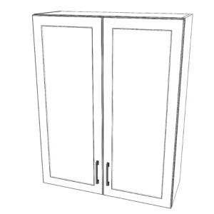 33" Wide x 42" High Wall Cabinet - Painted Doors