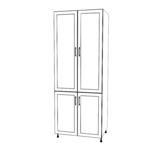 34" Wide Tall Pantry Cabinet - Thermofoil Doors