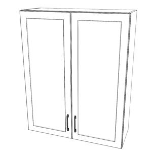 34" Wide x 42" High Wall Cabinet - Painted Doors
