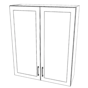 35" Wide x 42" High Wall Cabinet - Painted Doors
