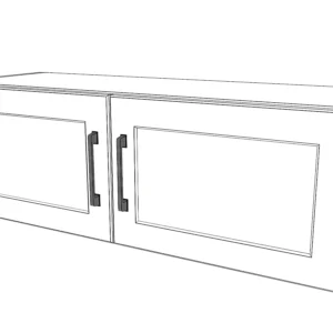 36" Wide x 12" High Fridge Cabinet - Painted Doors