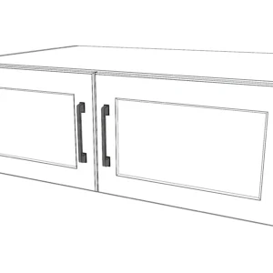 36" Wide x 12" High x 24" Deep Fridge Cabinet - Painted Doors