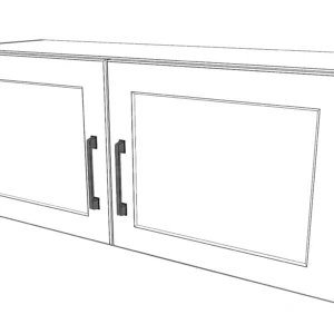 36" Wide x 15" High Stove Cabinet - Painted Doors