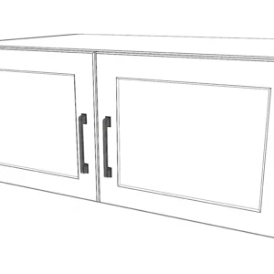36" Wide x 15" High x 24" Deep Fridge Cabinet - Painted Doors
