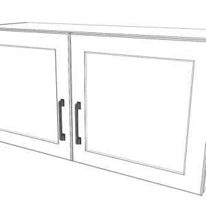 36" Wide x 18" High Stove Cabinet - Painted Doors