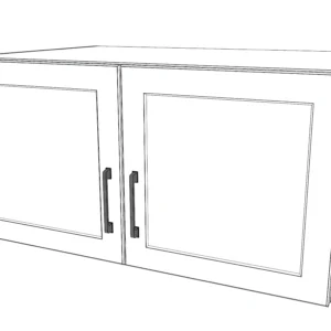 36" Wide x 18" High x 24" Deep Fridge Cabinet - Painted Doors