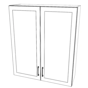 36" Wide x 42" High Wall Cabinet - Painted Doors
