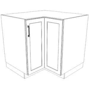 38x38" L Shape Base Corner Cabinet - Thermofoil Doors